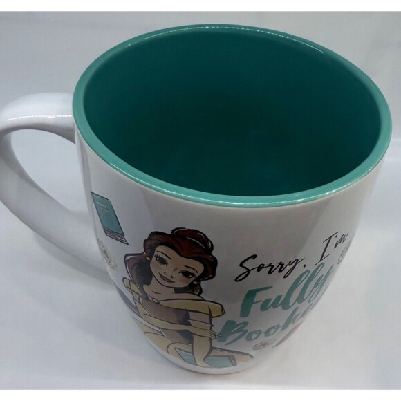 Disney Beauty & the Beast - Belle “Sorry I’m Fully Booked” Coffee Mug - New - Picture 4 of 5